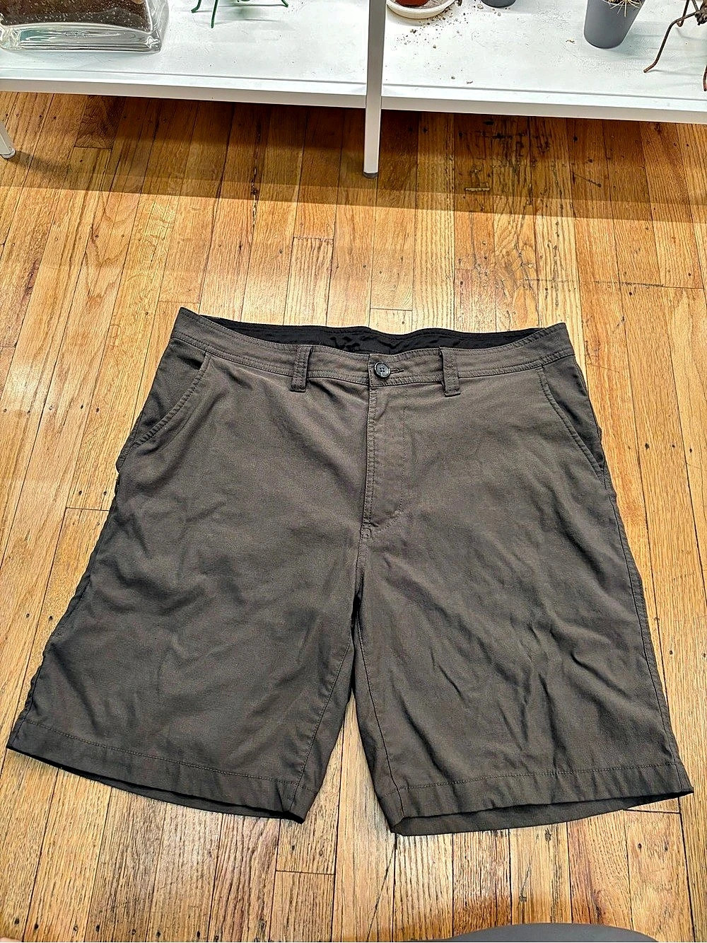 prAna Stretch Zion Short Men's Gray Waist 36